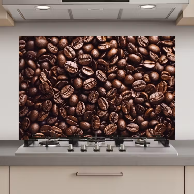 Spatscherm keuken - Bonen - Close-up - Donkerbruin — 1