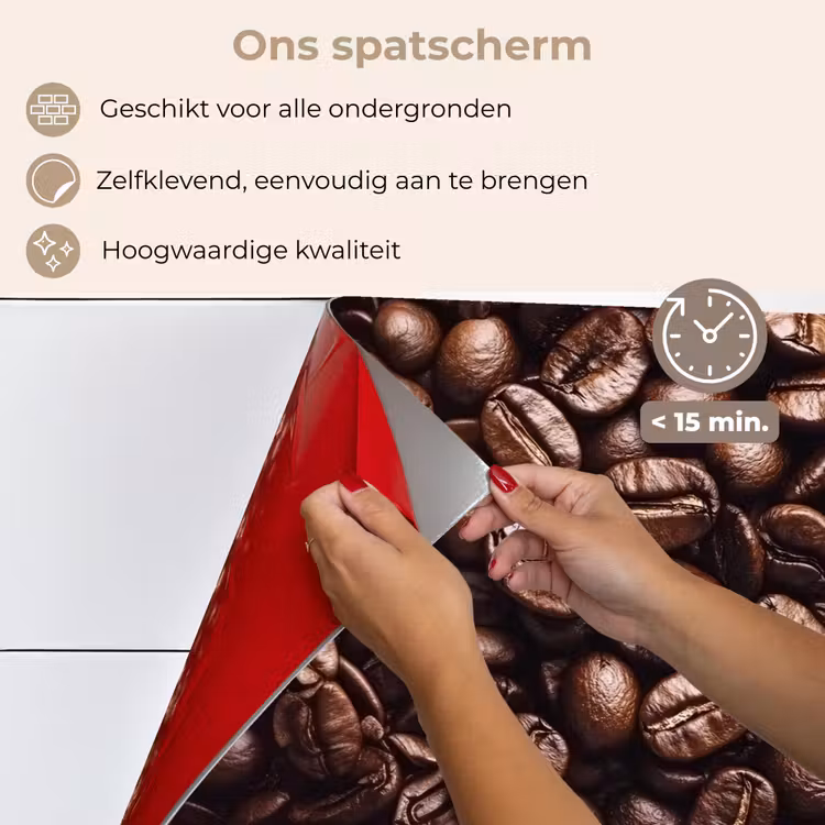 Spatscherm keuken - Bonen - Close-up - Donkerbruin — 4