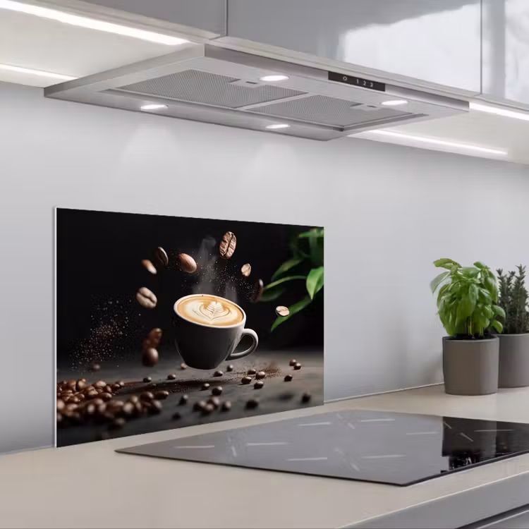 Spatscherm keuken - Cappuccino - Kop - Bonen - Bruin — 5