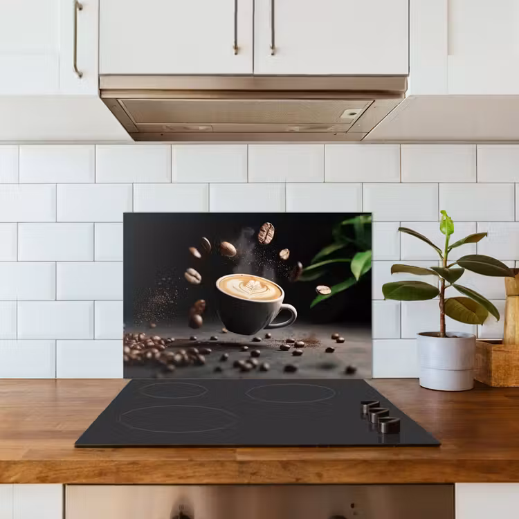 Spatscherm keuken - Cappuccino - Kop - Bonen - Bruin — 6