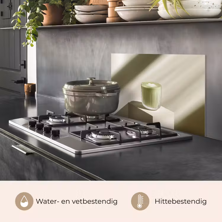 Spatscherm keuken - Matcha - Glas - Groen - Minimalistisch — 7