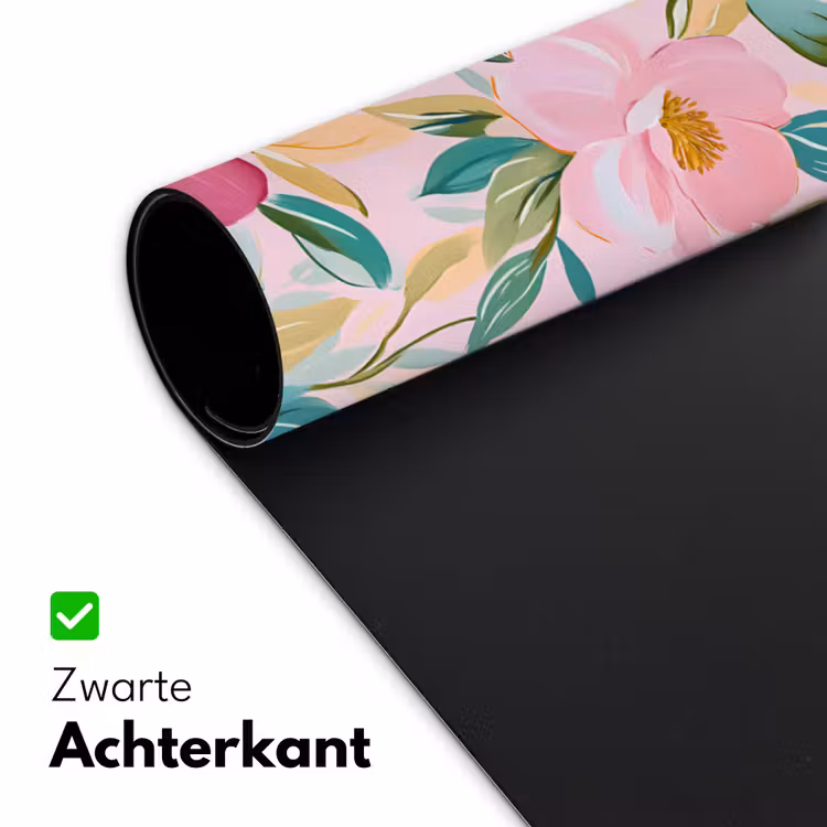 Bureau onderlegger - Blauw - Roze - Bloemen — 4