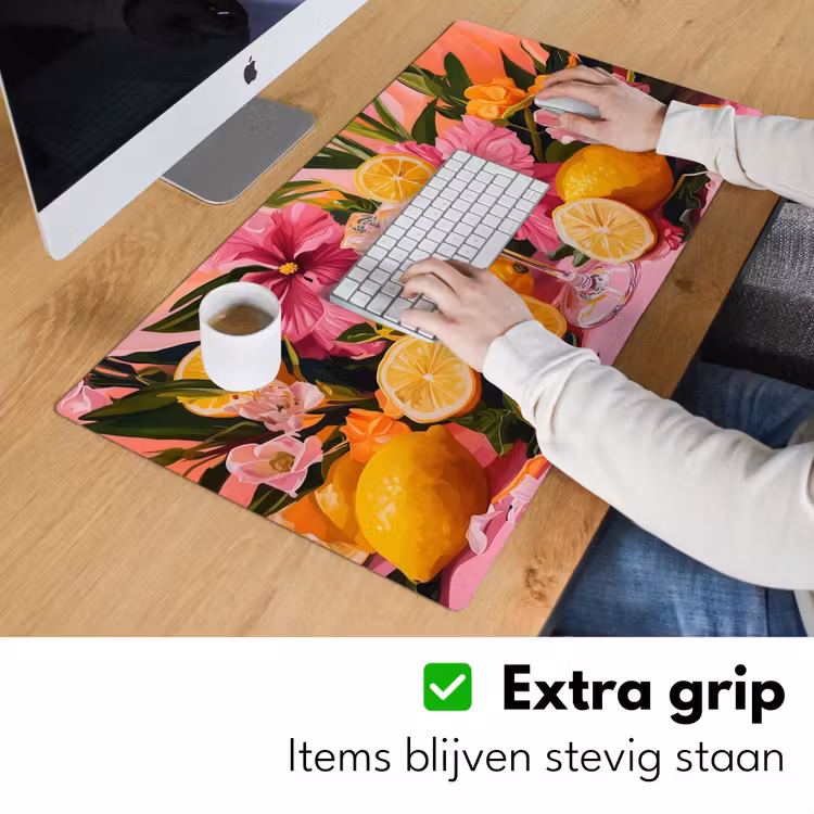 Bureau onderlegger - Drink - Bloemen - Yellow — 5