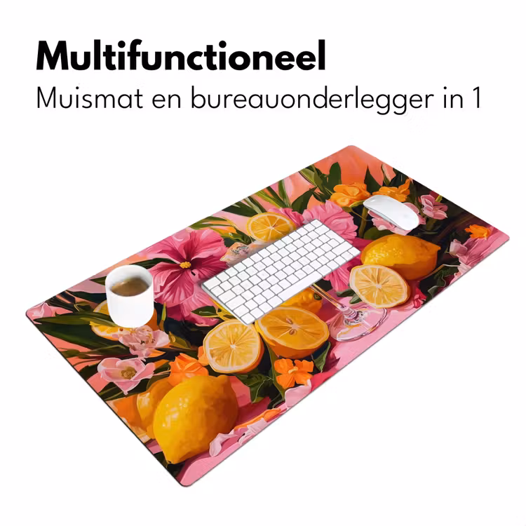 Bureau onderlegger - Drink - Bloemen - Yellow — 6
