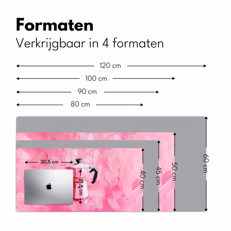 Bureau onderlegger - Roze - Verf - Coffee — 7