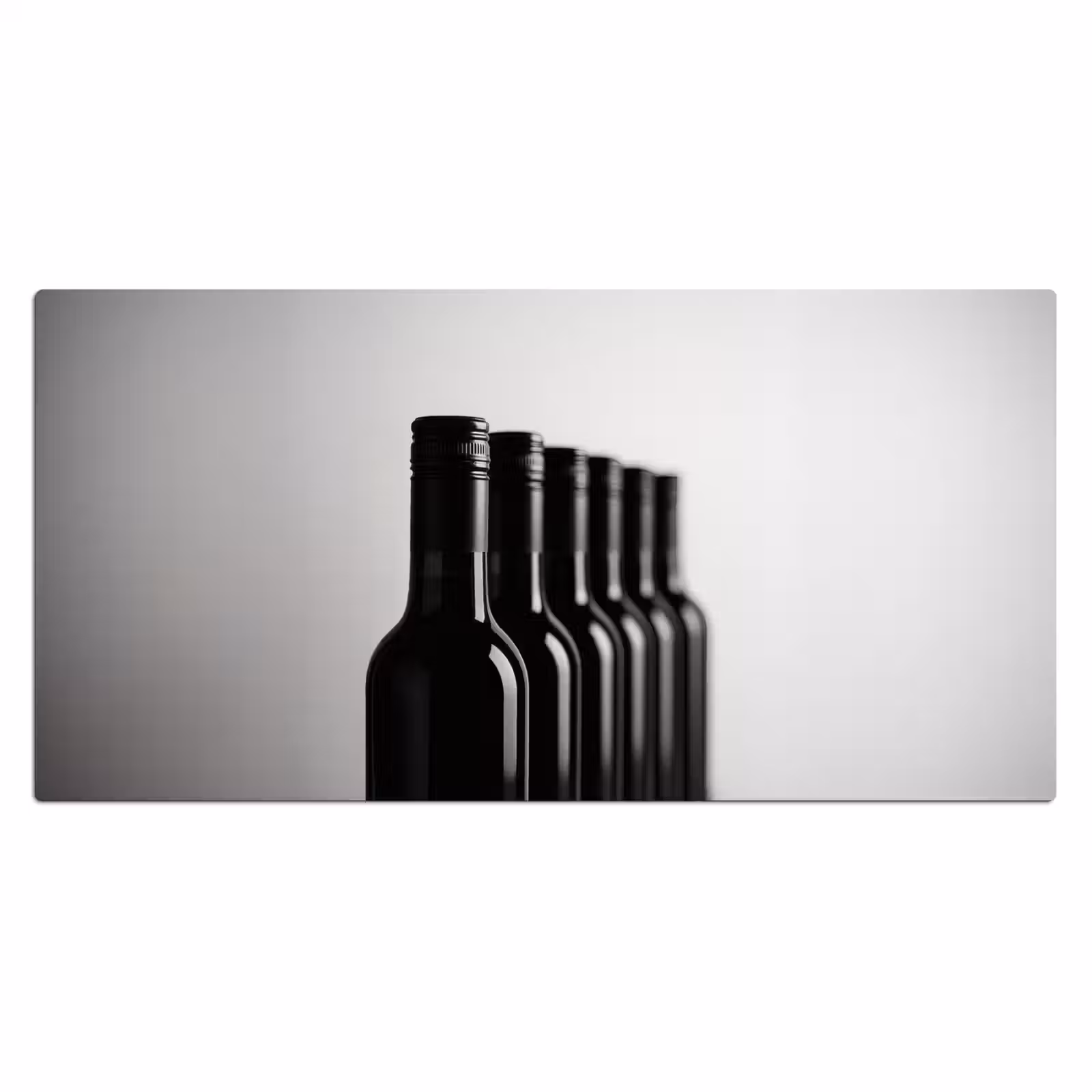 Bureau onderlegger - Wijnflessen - Zwart - Minimalistisch — 1