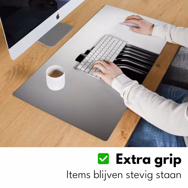 Bureau onderlegger - Wijnflessen - Zwart - Minimalistisch — 5