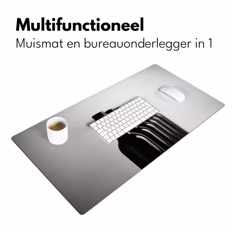 Bureau onderlegger - Wijnflessen - Zwart - Minimalistisch — 6