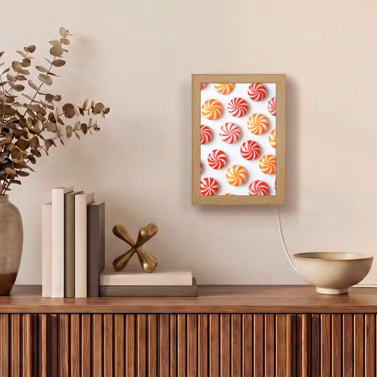 Tafellamp - Snoep - Patroon - Rood - Oranje — 4