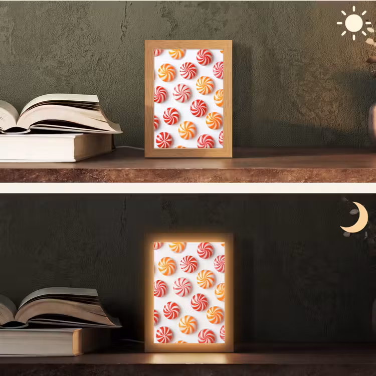 Tafellamp - Snoep - Patroon - Rood - Oranje — 5
