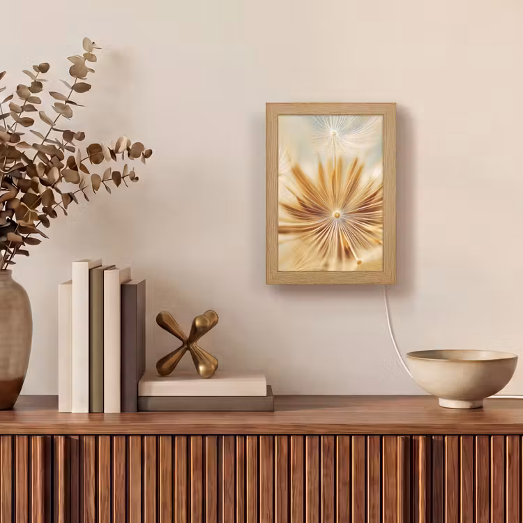 Tafellamp - Paardenbloem - Beige - Abstract - Modern - Natuur — 4