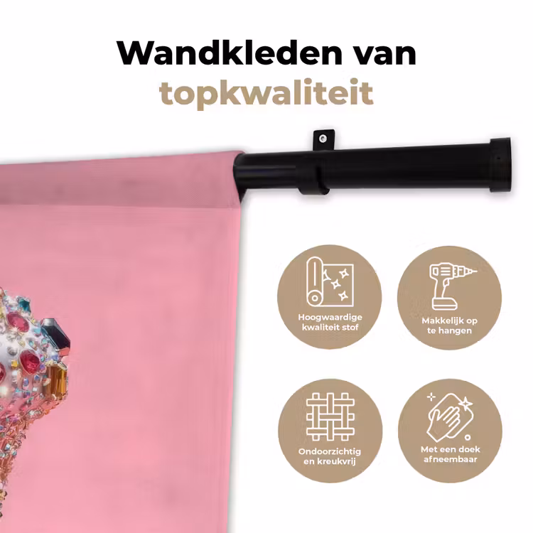 Wandkleed - Cupcake - Kleurrijk - Edelstenen — 3