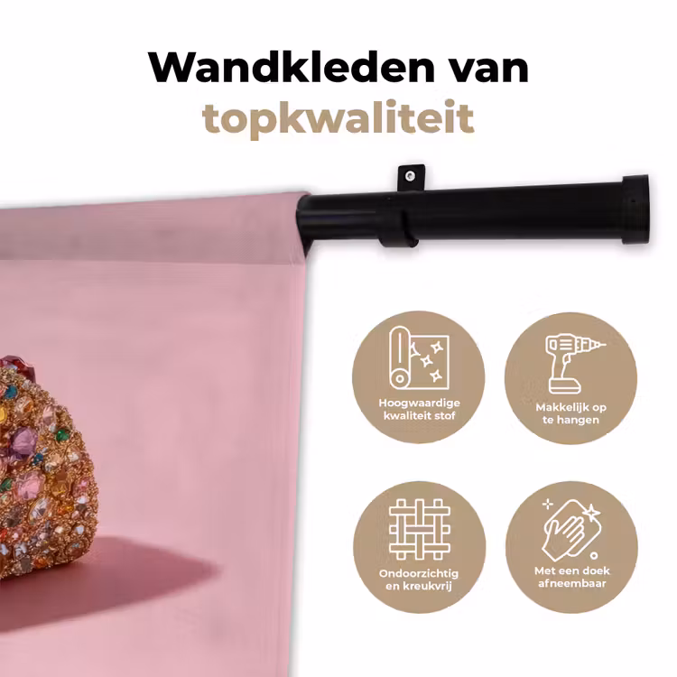 Wandkleed - Taco - Kleurrijk - Edelstenen - Goud — 3