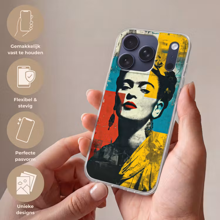 Telefoonhoesje Softcase - Bloemen - Felle kleuren - Grafisch - Modern — 4