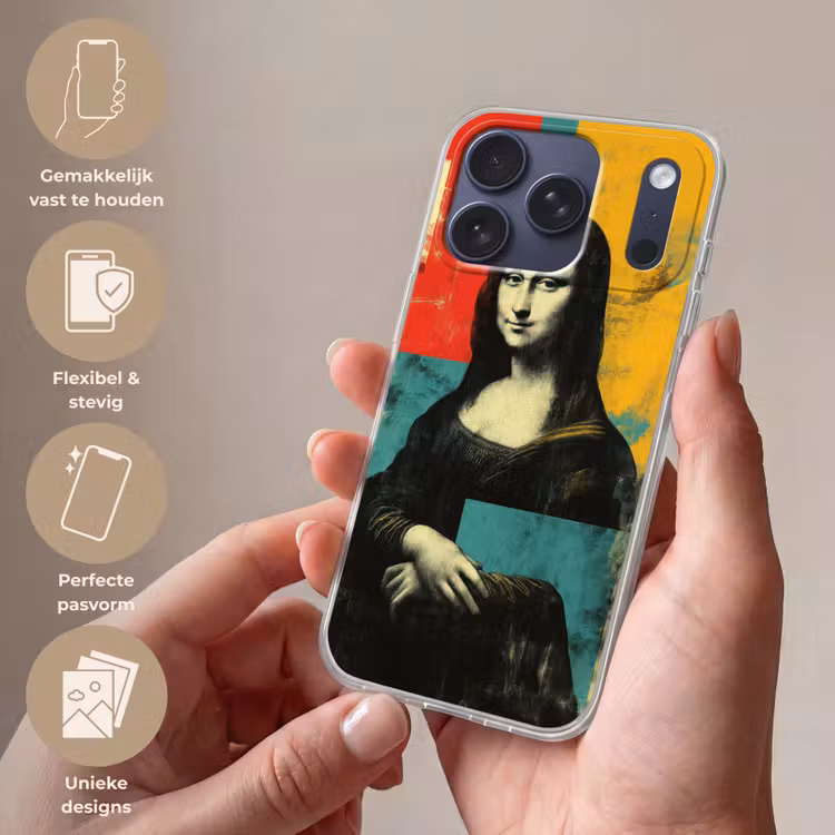 Telefoonhoesje Softcase - Vrouw - Kleurvlakken - Klassieke schilderkunst — 4