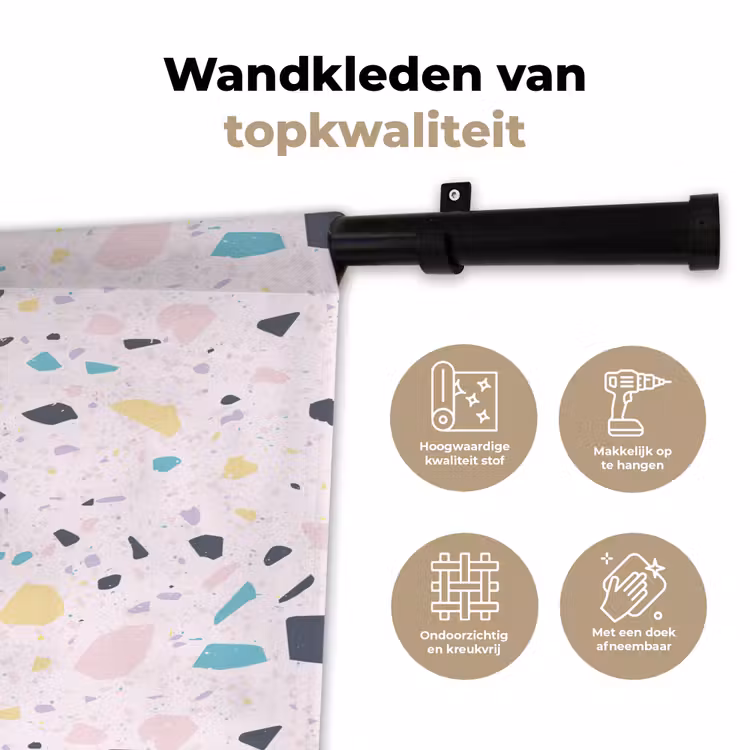 Wandkleed - Terrazzo - Patroon - Zacht - Snoep — 3