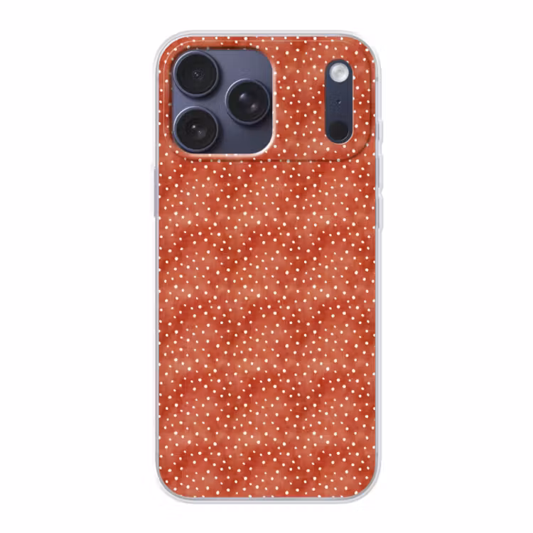 Telefoonhoesje Softcase - Patroon - Stippen - Rood - Wit — 1