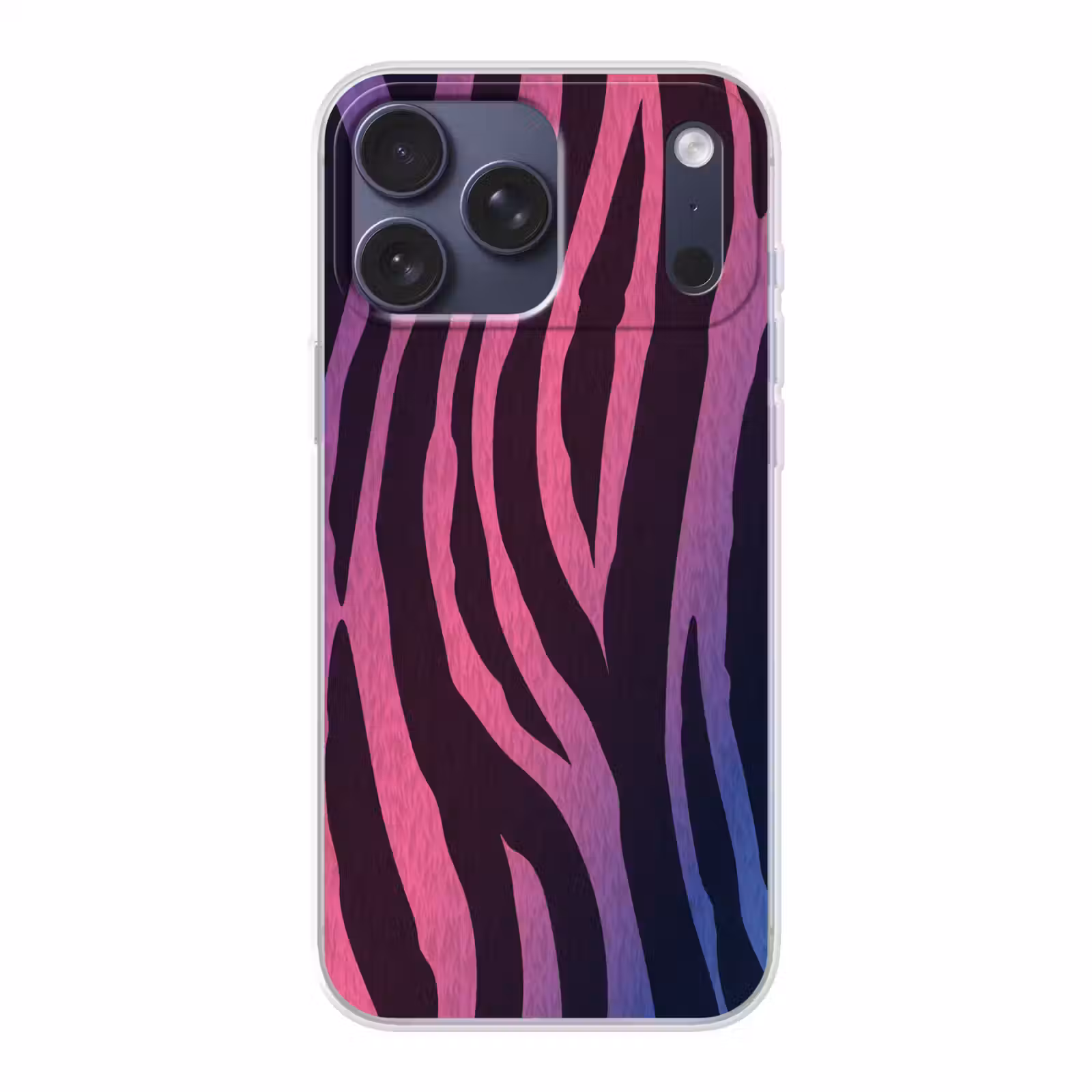 Telefoonhoesje Softcase - Zebraprint - Roze - Paars - Dierenprint — 1