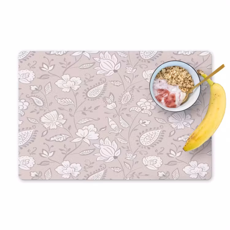 Placemat - 6 stuks - Bloemen - Getekend - Lavendel — 1