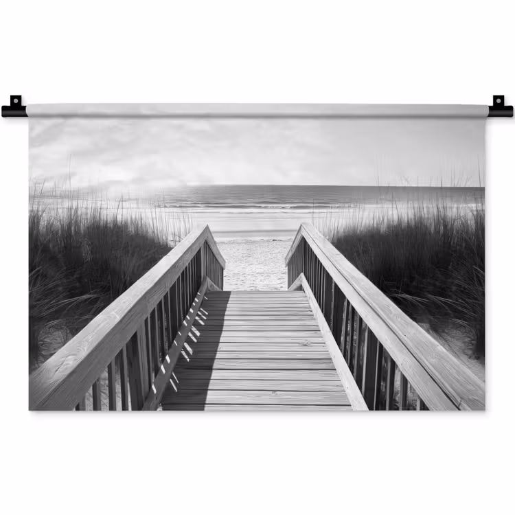 Wandkleed - Loopbrug - Hout - Strand - Zee — 1