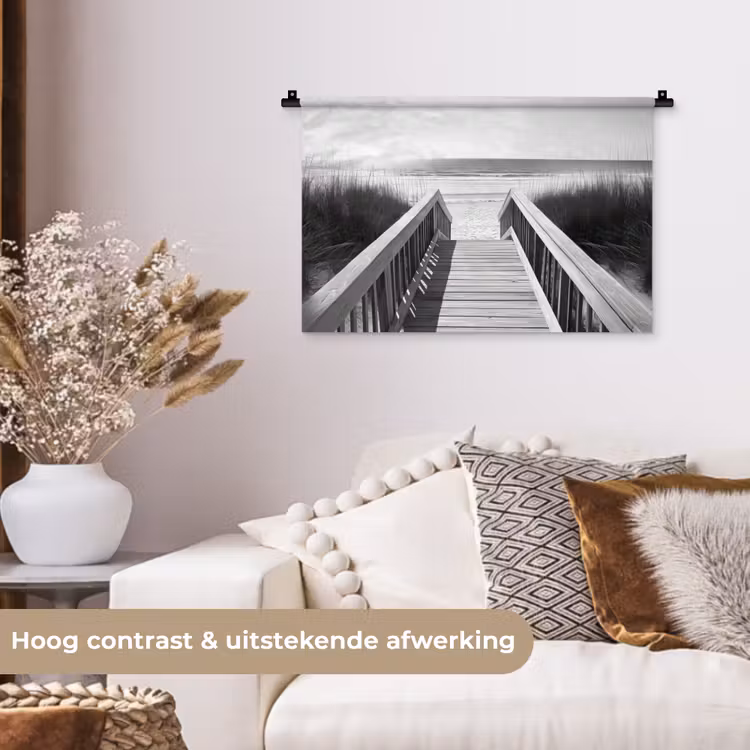 Wandkleed - Loopbrug - Hout - Strand - Zee — 4