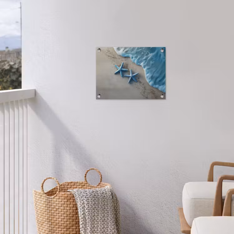 Tuinposter - Zeesterren - Zand - Zee - Blauw — 3