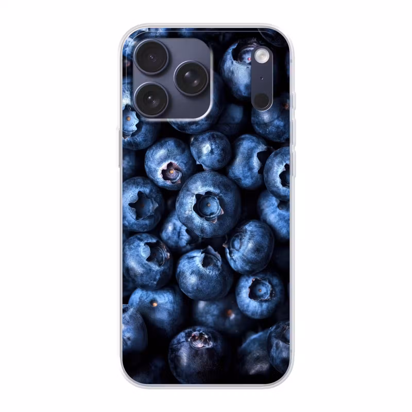 Telefoonhoesje Softcase - Bessen - Blauw - Fruit — 1