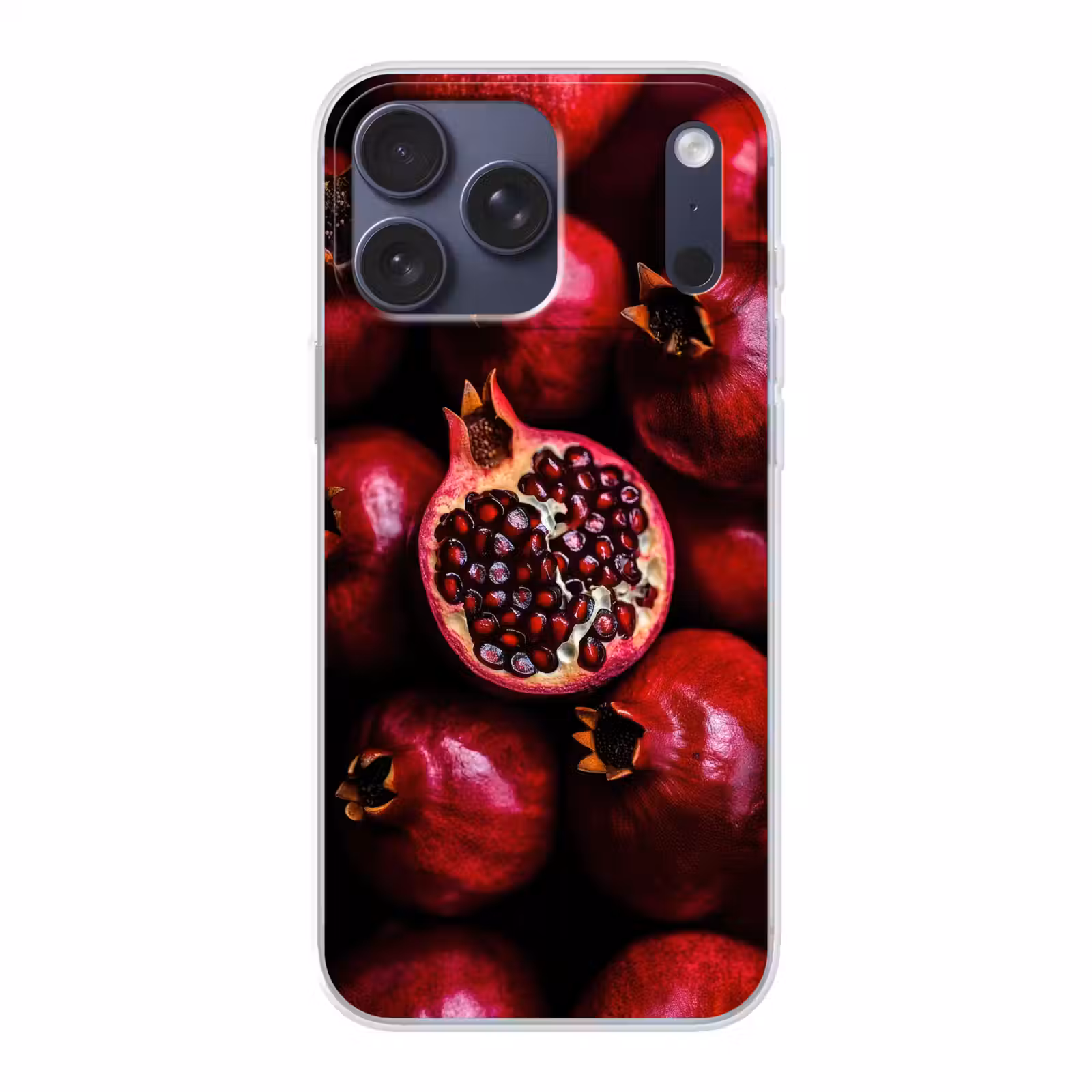 Telefoonhoesje Softcase - Granaatappel - Rood - Fruit — 1