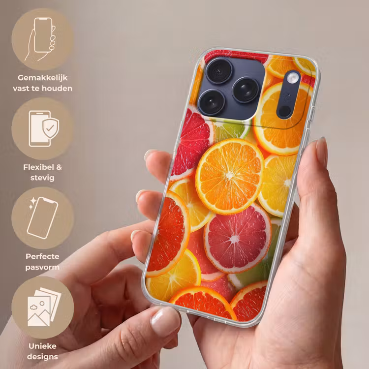 Telefoonhoesje Softcase - Fruit - Kleurrijk - Close up — 4
