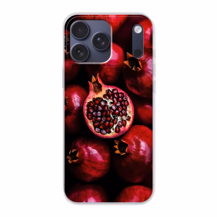 Telefoonhoesje Softcase - Granaatappel - Rood - Fruit — 1