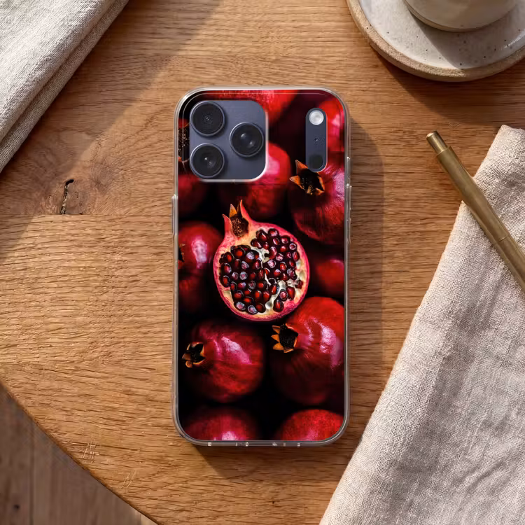 Telefoonhoesje Softcase - Granaatappel - Rood - Fruit — 2
