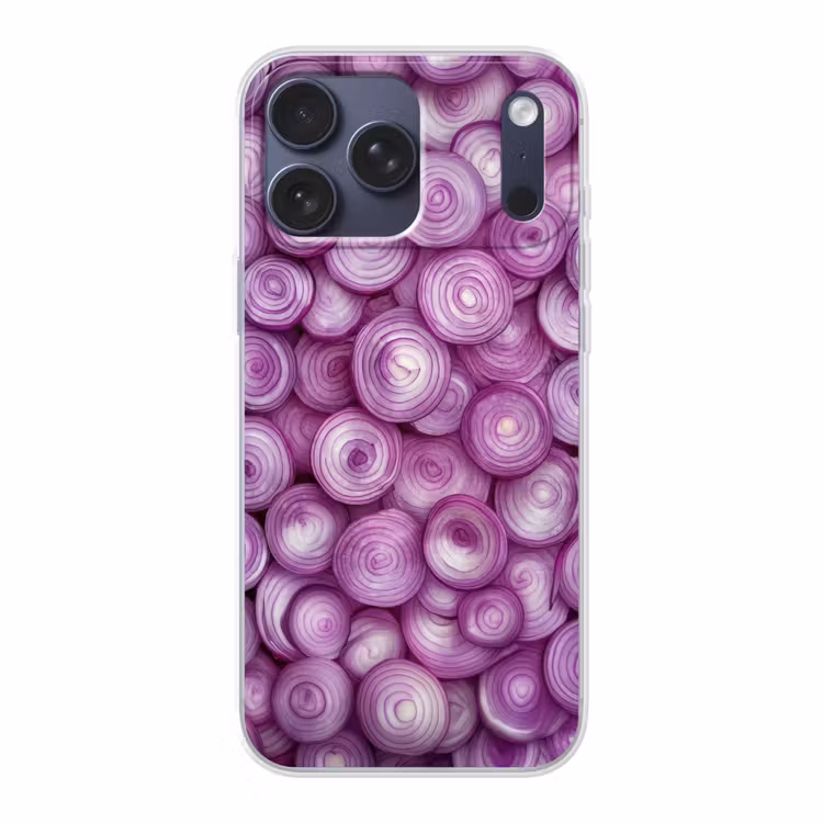 Telefoonhoesje Softcase - Paars - Uien - Close up — 1