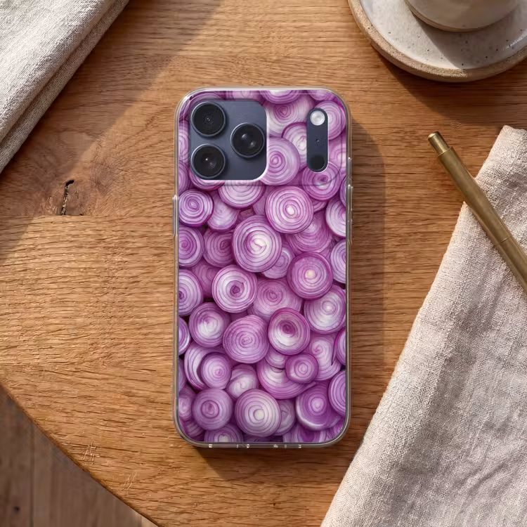 Telefoonhoesje Softcase - Paars - Uien - Close up — 2