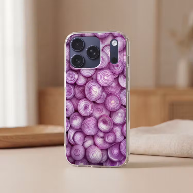 Telefoonhoesje Softcase - Paars - Uien - Close up — 3