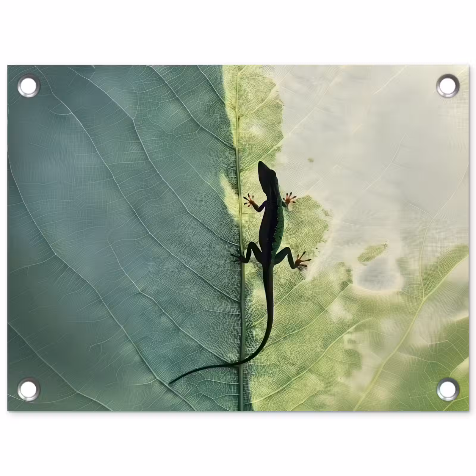 Tuinposter - Hagedis - Blad - Nerven - Groen — 1
