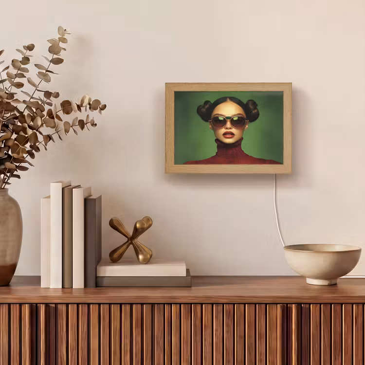 Lightbox - Wandlamp - Vrouw - Groen - Bril - Aesthetic - Modern — 4