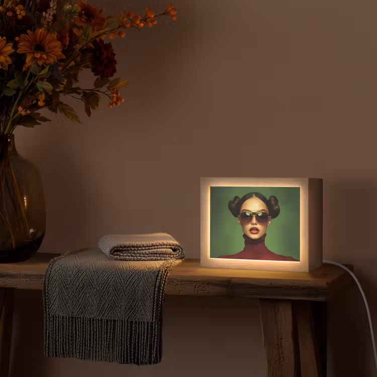 Lightbox - Wandlamp - Vrouw - Groen - Bril - Aesthetic - Modern — 5