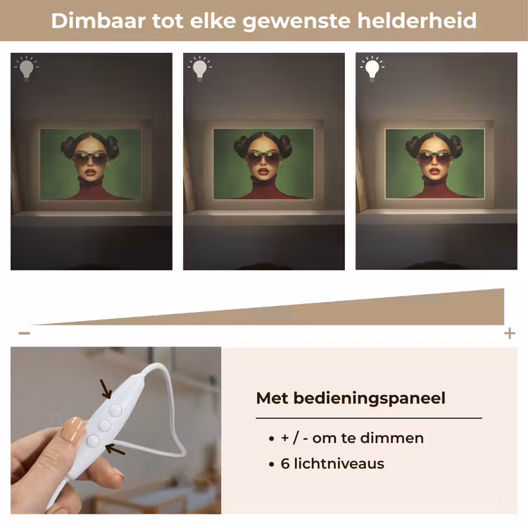 Lightbox - Wandlamp - Vrouw - Groen - Bril - Aesthetic - Modern — 8