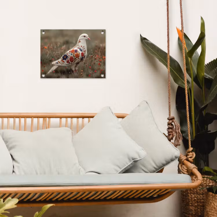 Tuinposter - Duif - Bloemen - Natuur — 5