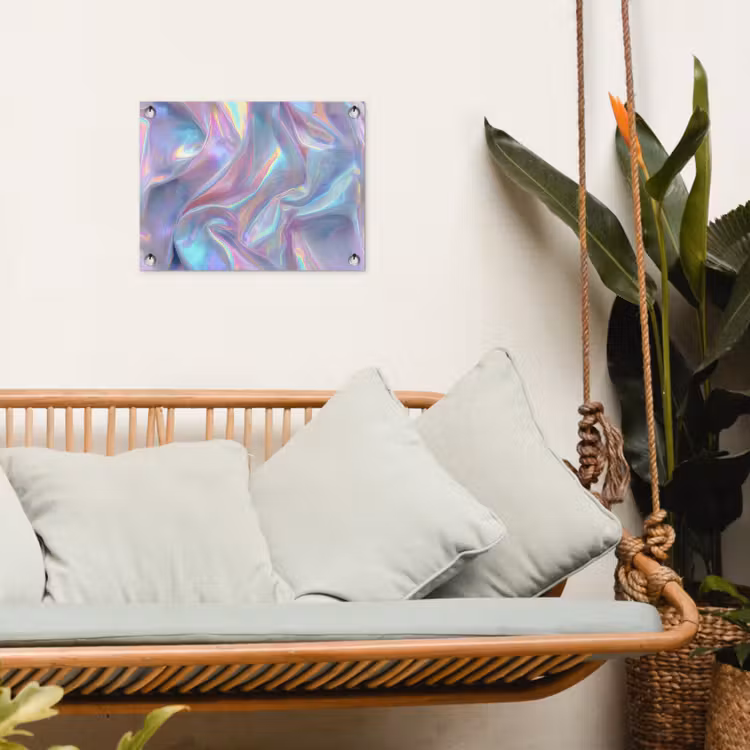 Tuinposter - Golvend - Pasteltinten - Glanzend - Stof — 5