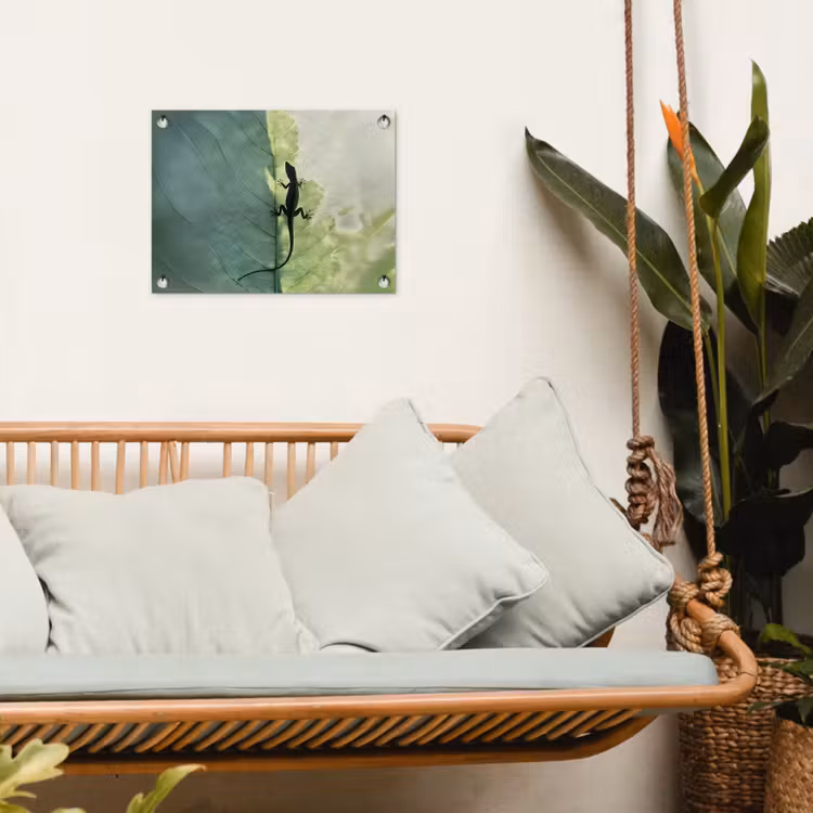 Tuinposter - Hagedis - Blad - Nerven - Groen — 5