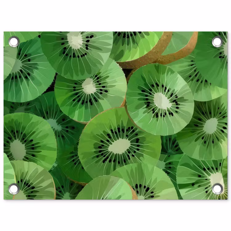 Tuinposter - Kiwi - Groen - Pitten — 1