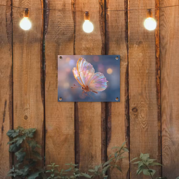 Tuinposter - Vlinder - Vleugels - Pastel - Glinstering — 2