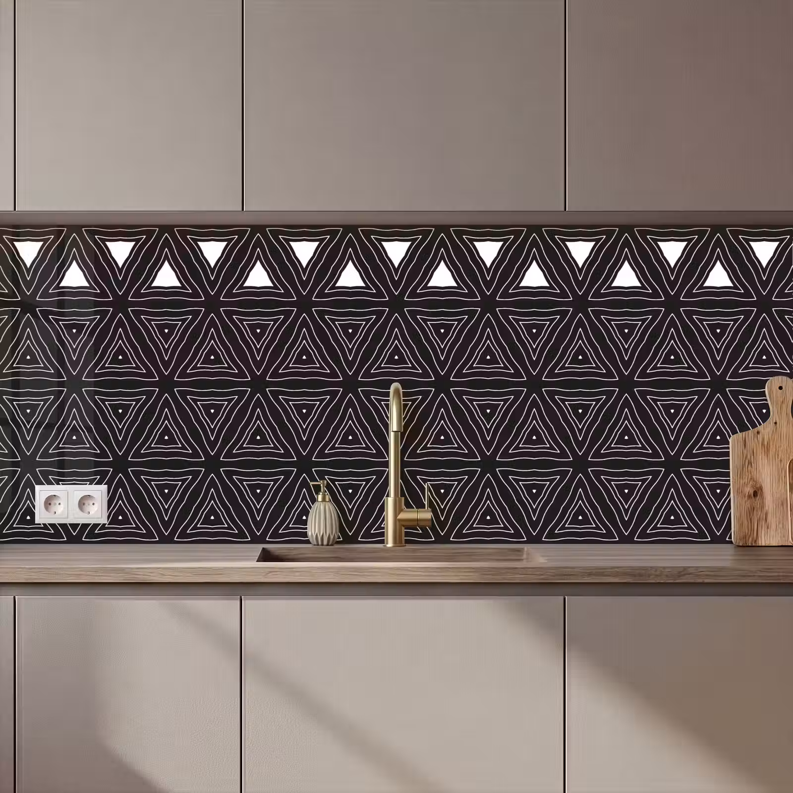Keuken achterwand - Geometrie - Design - Mozaïek — 1