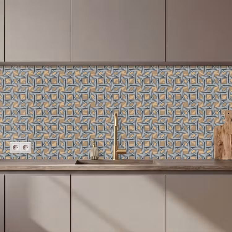Keuken achterwand - Bruin - Patronen - Geometrie — 1