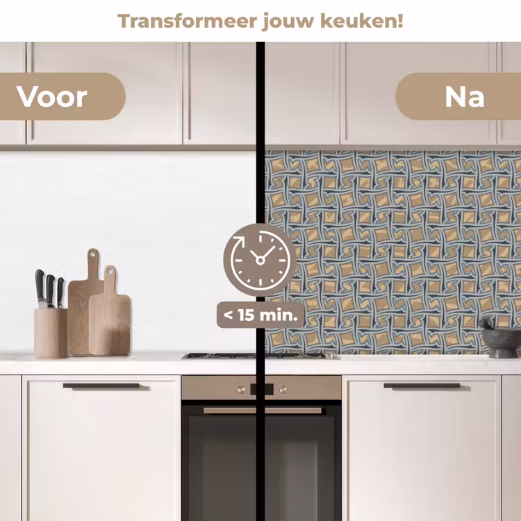 Keuken achterwand - Bruin - Patronen - Geometrie — 2