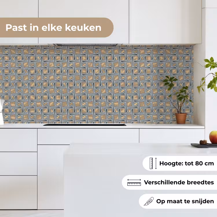 Keuken achterwand - Bruin - Patronen - Geometrie — 4