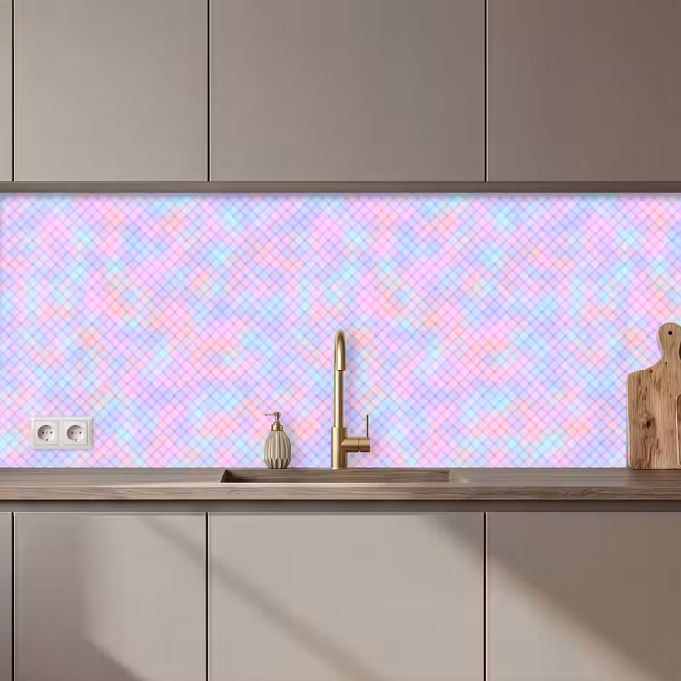 Keuken achterwand - Design - Geometrie - Roze — 1