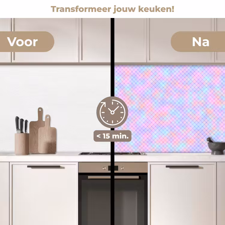 Keuken achterwand - Design - Geometrie - Roze — 2