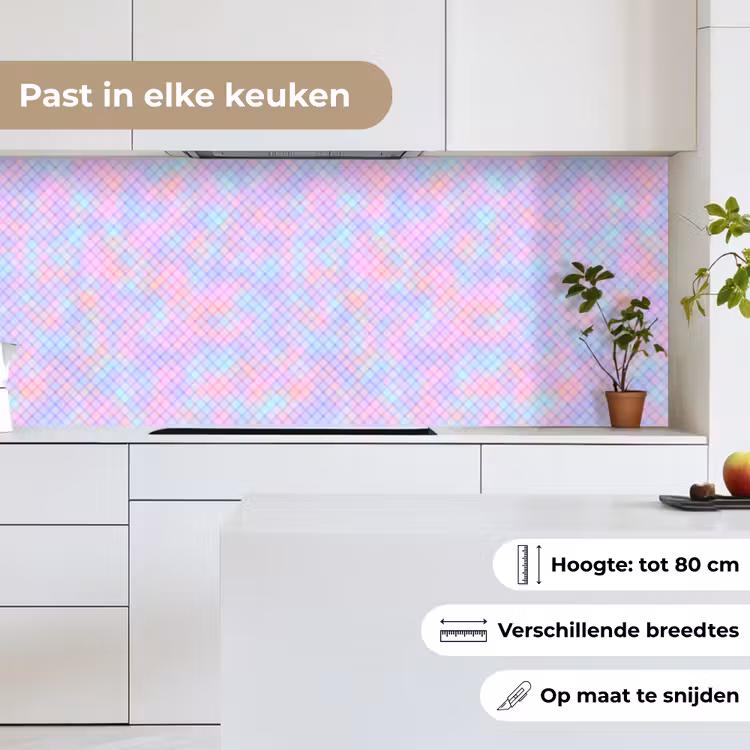 Keuken achterwand - Design - Geometrie - Roze — 4